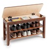 ENPKLUTE Shoe Storage Bench for Entryway - 3 Tier Shoe