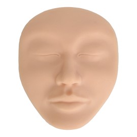 5D Makeup Practice Mannequin Solid Silicone Elastic Soft Microblading Supplies Face Eyes Makeup Mannequin Light Brown