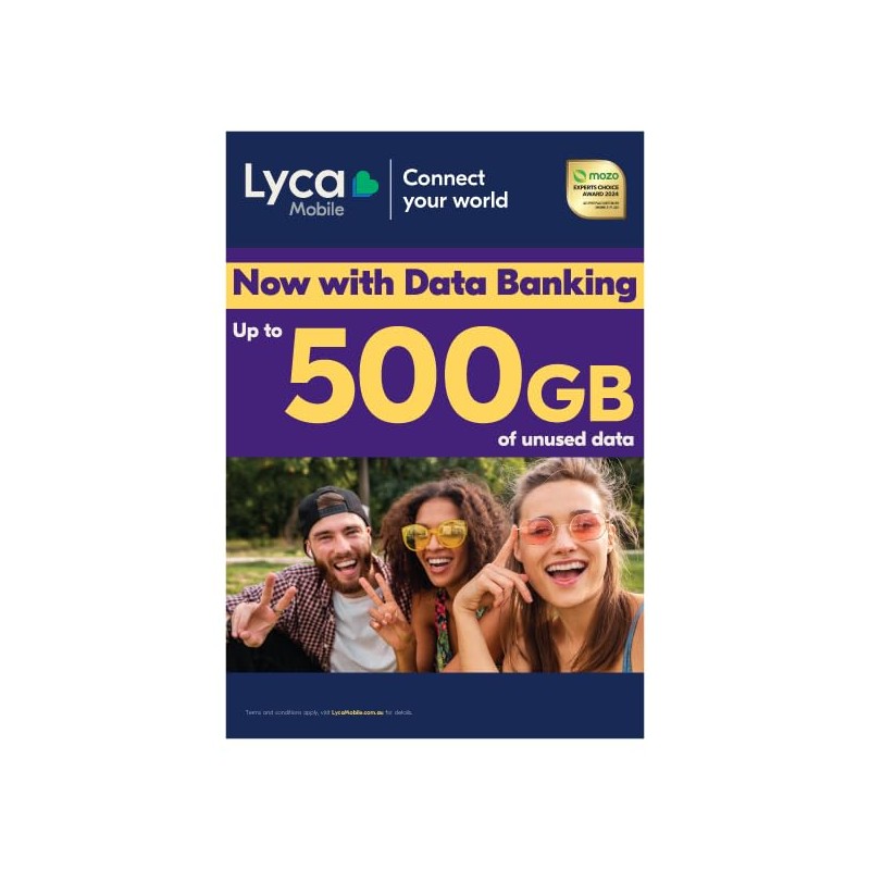 Lyca Mobile Unlimited Plan M Prepaid SIM 120GB $40 for