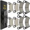 Caltric Front and Rear Brake Pads for Polaris Ranger EV