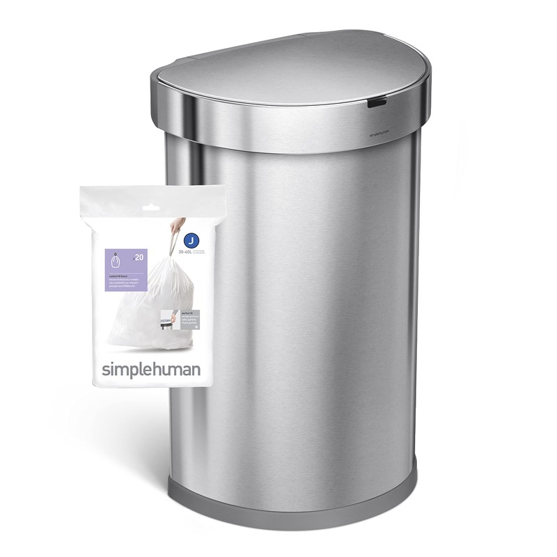 simplehuman Code J 60 Count, Dispenser Pack Custom Fit Liners,