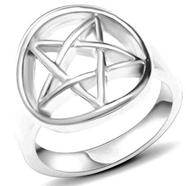 Jude Jewelers Stainless Steel Star Pattern Statement Cocktail Party Promise Anniversary Ring (Silver, 6)