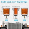 Partsam 2Pcs Double Face Trailer Pedestal Turn Signal Parking Lights