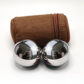 Roadtofree 1.5-inch Stainless Steel Chiming Baoding Balls – Hand Exercise & Meditation Balls for Stress Relief, Ideal for Home, Office & Travel (1.5inch)