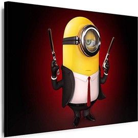 Julia-Art - Pictures Film Cartoon Animals Children Minions 100 x 70 cm Canvas Wall Pictures XXL - 1-Piece Wall Pictures Art 3D Modern Art Prints w-a-2063-22