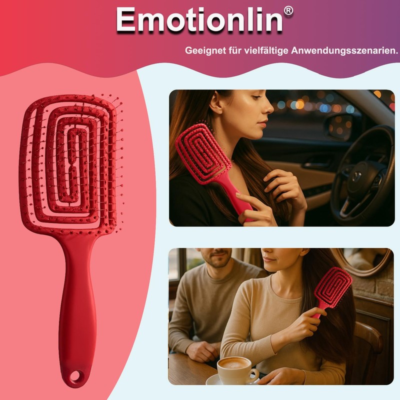 Multifunctional Untangling Brush without Pull - Rectangular Paddle Hair Brush