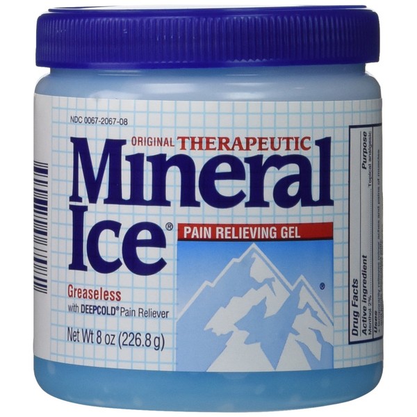Novartis Mineral Ice Pain Relieving Gel, Original Therapeutic, 2 Count, 8 Ounces.