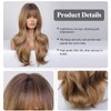HAIRCUBE Light Brown Long Curly Wig with Bangs Heavy Blonde
