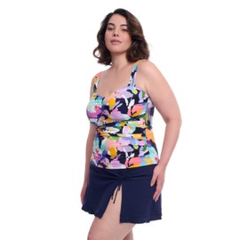 Profile by Gottex Women's Standard Holi Tankini Top, Multi