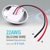 Ledvillage 3 Inch Oval Clear Lens Red LED Side Marker