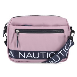 Nautica Womens Nautica Nylon Bean Bag Crossbody/Belt Bag With Adjustable Shoulder Strap, Lilac Rose, One Size