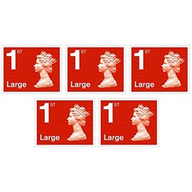 5 x Large Letter 1st Class First Class Stamps Royal Mail Post Office
