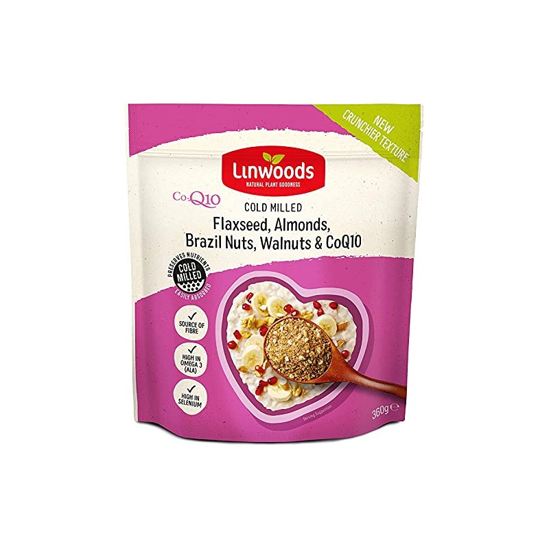 Linwoods Milled Flaxseed, Almonds, Brazil Nuts, Walnuts and Co-q10 360g