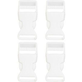Your Day Mate Buckle, 25 mm, plastic, snap buckle, replacement buckle, buckle repair, backpack strap buckle, buckle strap, webbing plastic buckle, White, 25 mm, 4 pieces