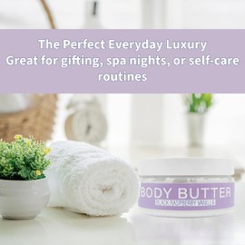 Luxiny Whipped Body Butter for Women & Men – Non-Greasy, Plant-Based Moisturizer with Shea Butter & Essential Oils – Hydrates, Softens & Nourishes Dry Skin (8 oz, Rosemary Lavender)