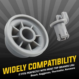 Seentech 00165314 165314 Dishwasher Lower Rack Wheel Compatible With Bosch Kenmore Dishwashers - Repalces: AP2802428, 00420198, 165314, 420198– Pack of 4
