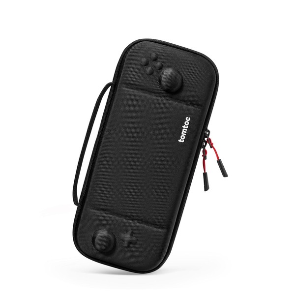 tomtoc グリップコントローラー Fit用収納ケース Nintendo Switch対応 ハードケース 有機ELモデル対応 ゲーム 10枚収納 耐衝撃 薄型 撥水表面 ボタン保護 スイッチ HORI グリコン フィット キャリングケース 携帯モード 持ち手付き