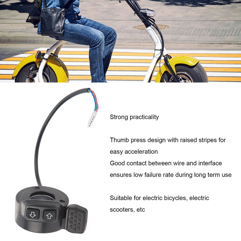 Electric Scooter Thumb Finger Throttle with Left Right Steering Switch