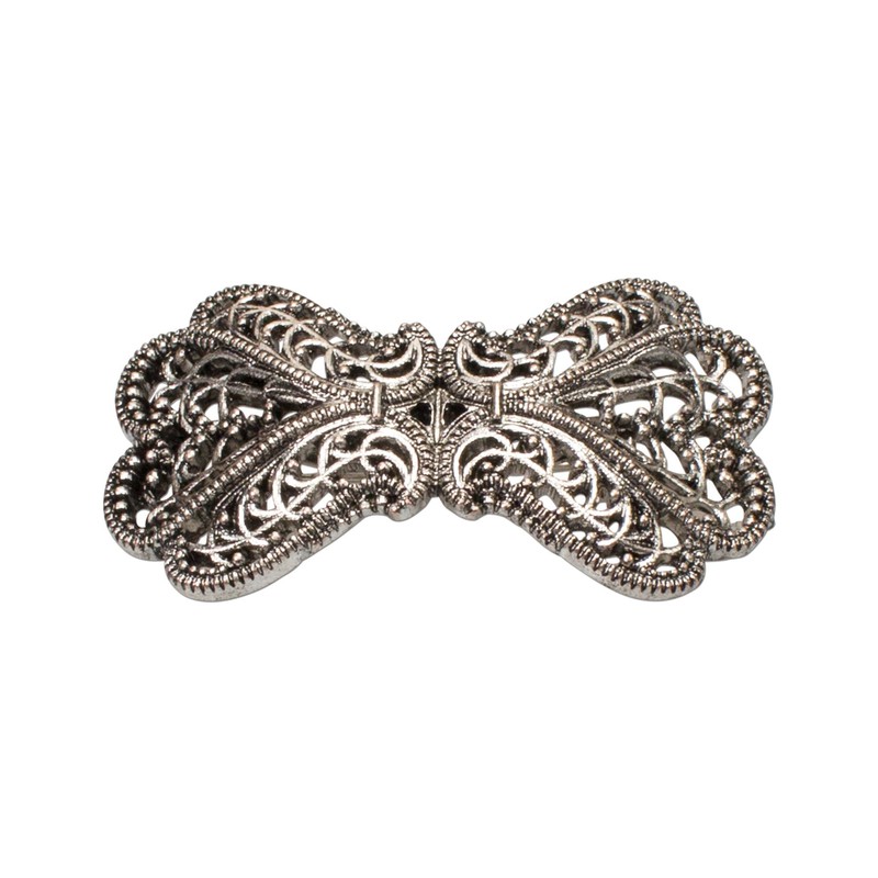 Alpenflüstern API107 Antique Silver Tone Bow Brooch, Metal, Without Stone