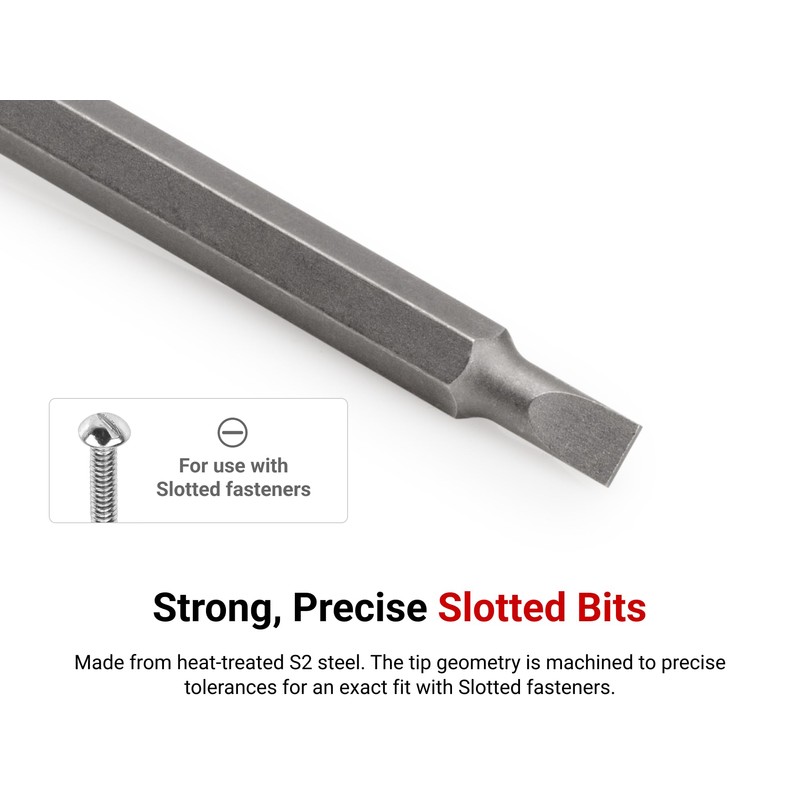 TEKTON 3/8 Inch Drive x 3/8 Inch Long Slotted Bit