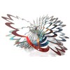 WorldaWhirl Whirligig 3D Wind Spinner Hand Painted Stainless Steel Twister