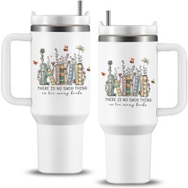 Book Lover Gifts for Women - Stainless Steel 40 Oz Book Lovers Tumbler with Handle, Book Cups, Birthday Gifts for Book Lovers Women/Readers, Librarian/Bookish/Book Club/Bookworm/Reading Gifts Mug