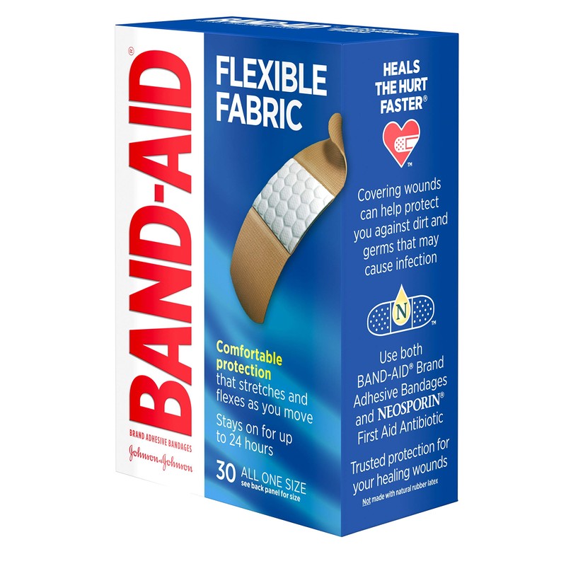 BAND-AID FLEXIBLE FABRIC EXTRA 3/4i X 3i 4431 30 EACH