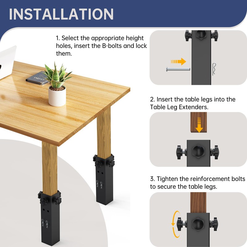 Famiron 4 Pcs Table Leg Extenders for Folding Tables, 4