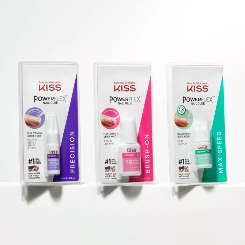 KISS PowerFlex Maximum Speed Nail Glue for Press On Nails,3g/0.10