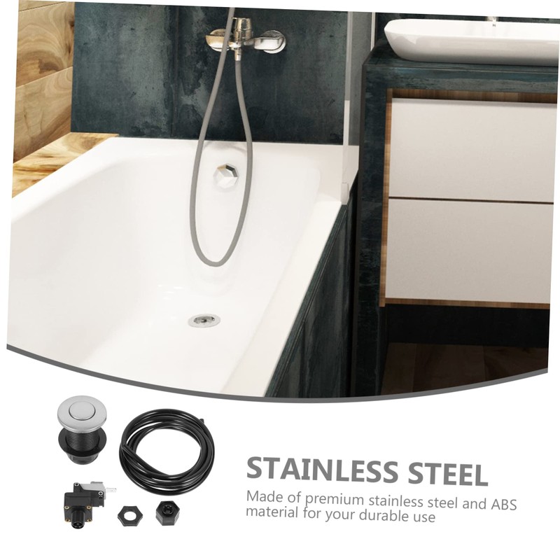 DOITOOL 2sets Garbage Disposal Air Button Bathtub Pneumatic Button Easy