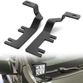Nilight Ditch Light Brackets Hood Hinges Mount Bracket Kit for Auxiliary Offroad LED Pod Work Lighting on 2015-2022 Chevy Colorado 2015-2021 GMC Canyon
