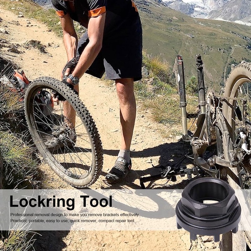 Nihoodering Lockring Tool Bottom Bracket Cup Tool 8-Tooth Splines Bottom