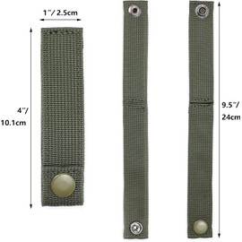 4Pcs MOLLE Snap Straps, 6 inch Tactical Molle Strap Molle Webbing Straps Attachment Polyester Snap Strap for Backpack, Nylon Thumb Snap Straps