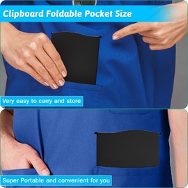 Clipboard Foldable Without Edition Cheat Sheets Aluminum 3 Layers Foldable Clipboards Pocket Size Profile Clip Clipboards Notepad for Students, Nurses,Contractor Trucker Driver