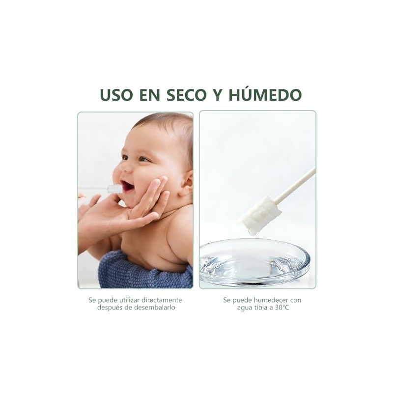 102 Piezas Limpiador de Lengua para beBe, Sin BPA