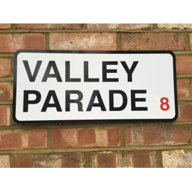 Inga Bradford City Valley Parade Road Street Sign For Any Bantams Fan Fence Decoration Props Plaque 8X12 inch