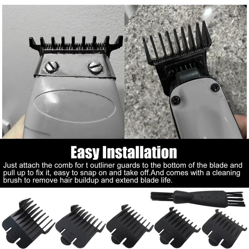 Bedaily 5-Pack Replacement Trimmer Guards for ANDIS #04710#04521, From 1/32-3/8