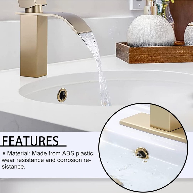 SKYPIA 4 Pcs Sink Overflow Ring Set Bathroom Accessary Kitchen