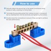 sourcing map 2 Pcs Terminal Ground Bar, 7 Positions Screw