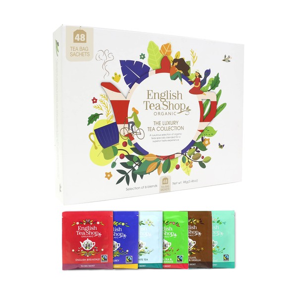 English Tea Shop, The Organic Luxury Tea Gift Collection, 48 Tea Bags, 6 Tea Flavours
