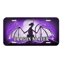 Dragon Slayer Auto Size License Plate Gifts Ladies Men Car Accessories Dragons Personalize