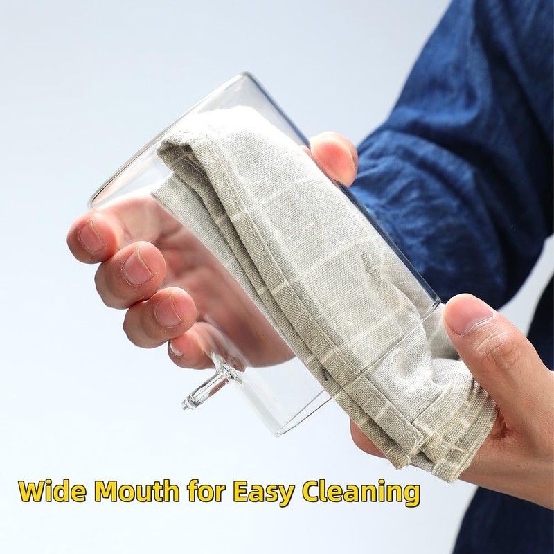 Recceng 6 Pack Glass Jars with Bamboo Lids and Spoons