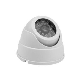 Laroal 2pcs Dome Simulation Security Camera White Simulation Surveillance Camera With Flashing LED Light Indoor Surveillance Camera (White)