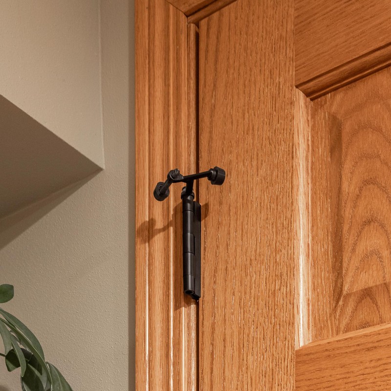 Hinge Pin Door Stop Wall Protector with Rubber Tip, Design