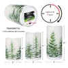 Eldnacele Eldnacele Green Tree Christmas Deco Flameless Flickering Candles with