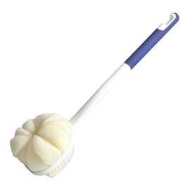 Shower Body Brush Soft Bristles and Loofah Long Handle Back Scrubber Bath Mesh Sponge Skin Exfoliating Men and Women (Blue)