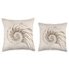 Nautilus Shell Throw Pillow