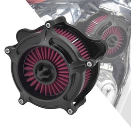 HDBUBALUS Motorcycle Air Filter Cleaner Intake Filter System Kit