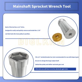 JINFANNIBI Mainshaft Sprocket Wrench Pully Lock Nut Socket Tool For Harley Twin Cam 1999-06