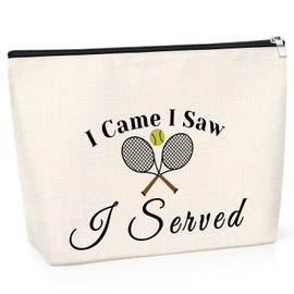 Tennis Player Gift Funny Tennis Makeup Bag Inspirational Gifts for Tennis Girls Tennis Lovers Graduation Christmas Birthday Presents for Her Friend Sister Tennis Themed Gift Travel Makeup Bag